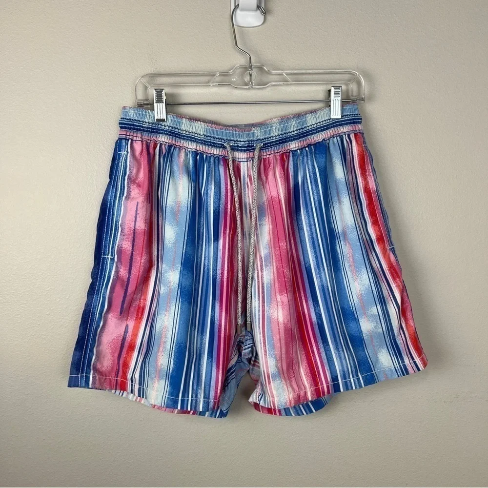 Vilebrequin Swim Trunks Striped Multicolored Retro Mesh Lined
